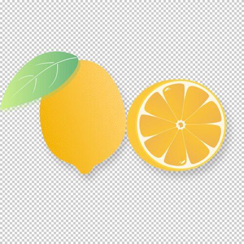 夏天黄色柠檬矢量元素