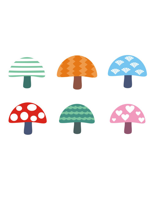 彩色蘑菇矢量图