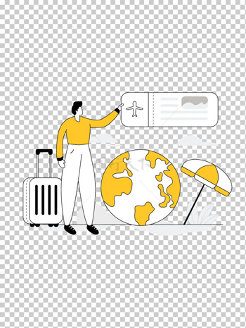 创意全球旅行扁平插画