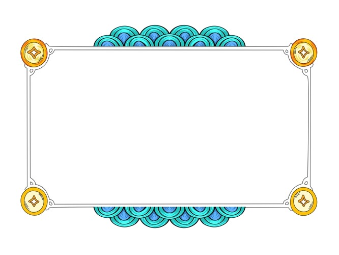 中式铜钱纹边框装饰